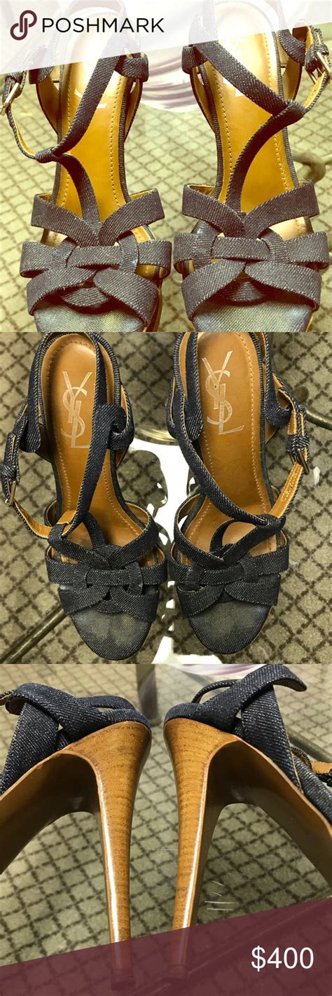 ysl heels full form|ysl denim heels.